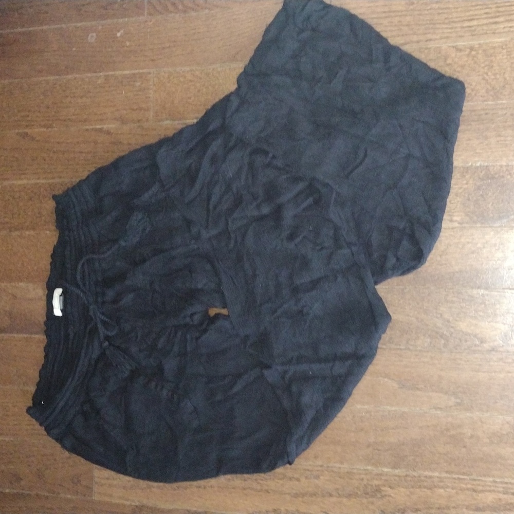 Roxy Low Rise Y2k Coastal Lightweight Woven Beach Pants With Pockets Black
